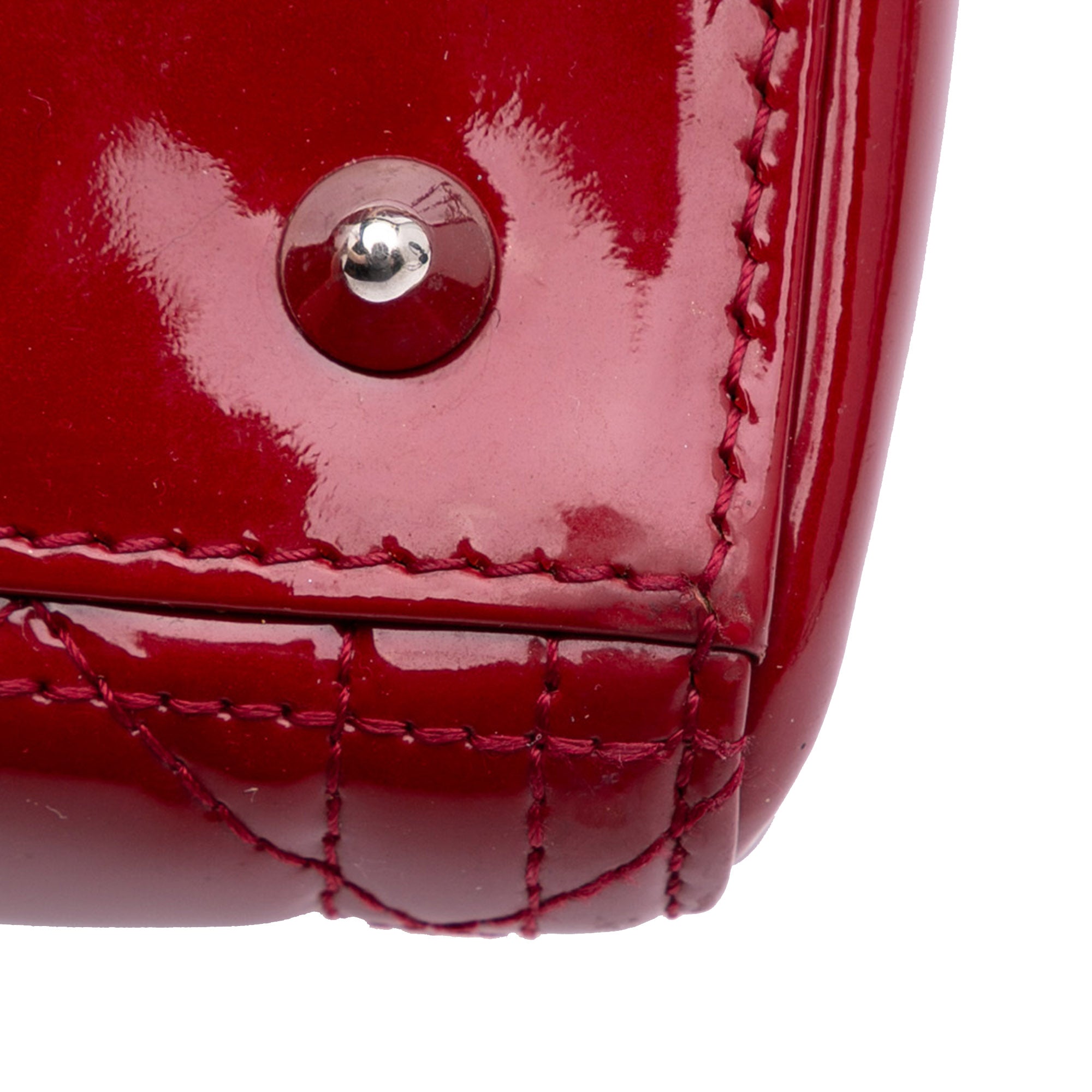 Medium Patent Cannage Lady Dior