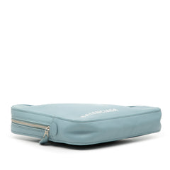 Medium Leather Triangle Clutch