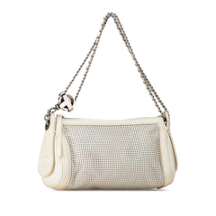 Caviar Perforated Pulley Shoulder Bag