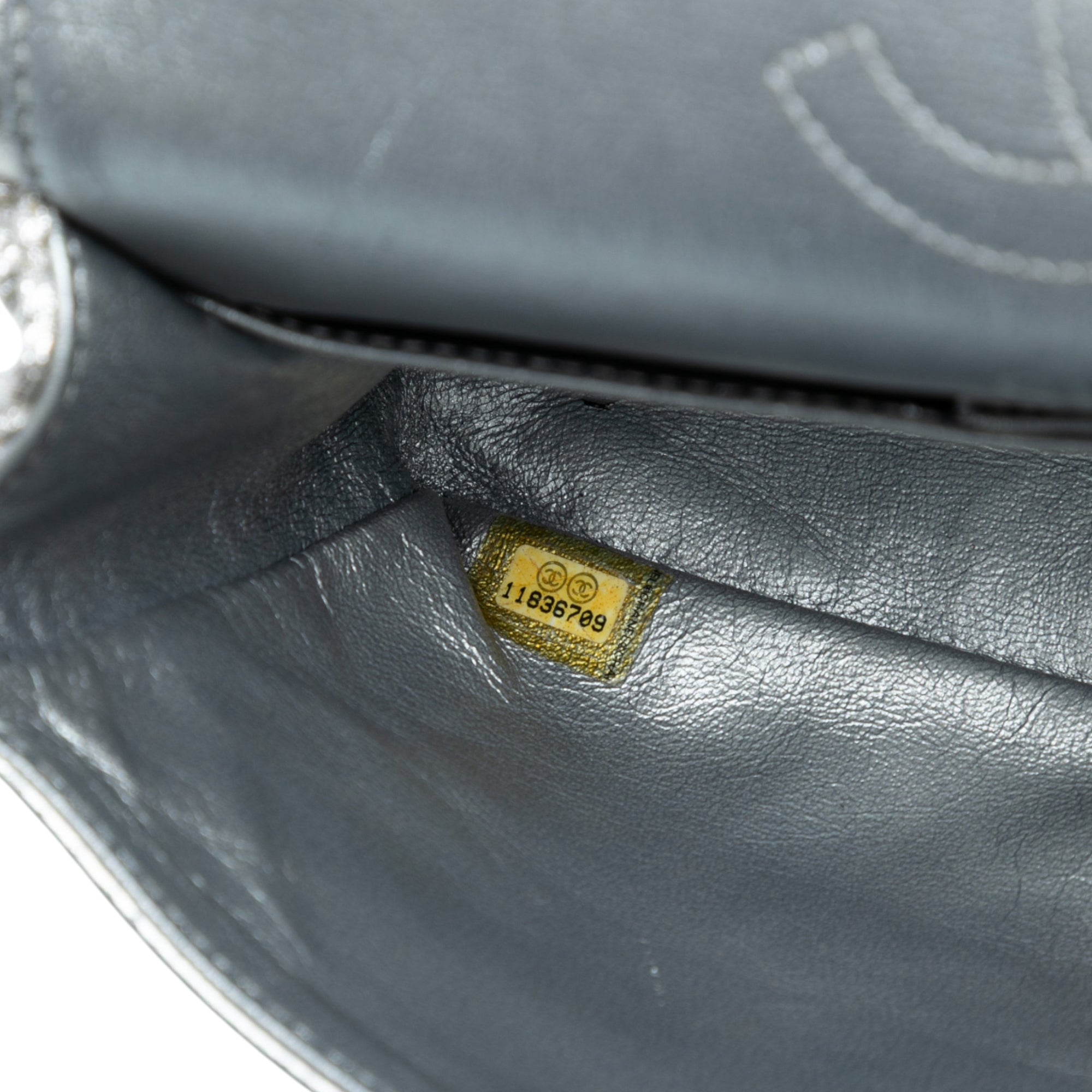 Small Classic Metallic Lame Bijoux Chain Double Flap