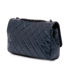 Medium Quilted Glazed Calfskin Coco Pleats Flap