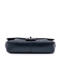 Medium Quilted Glazed Calfskin Coco Pleats Flap