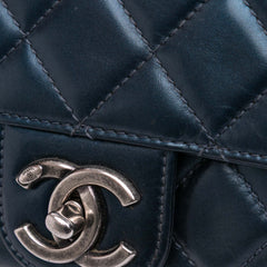 Medium Quilted Glazed Calfskin Coco Pleats Flap