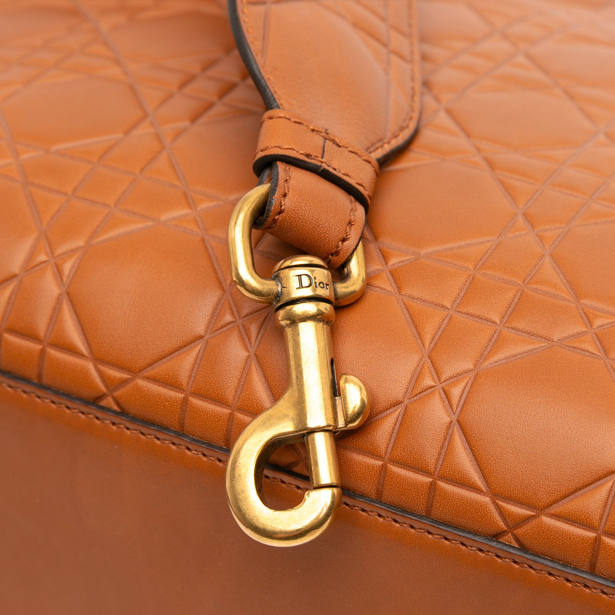 Large Ultra Matte Calfskin Cannage Embossed Lady Dior