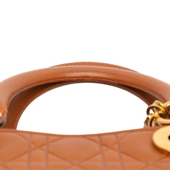 Large Ultra Matte Calfskin Cannage Embossed Lady Dior