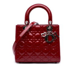 Medium Patent Cannage Lady Dior