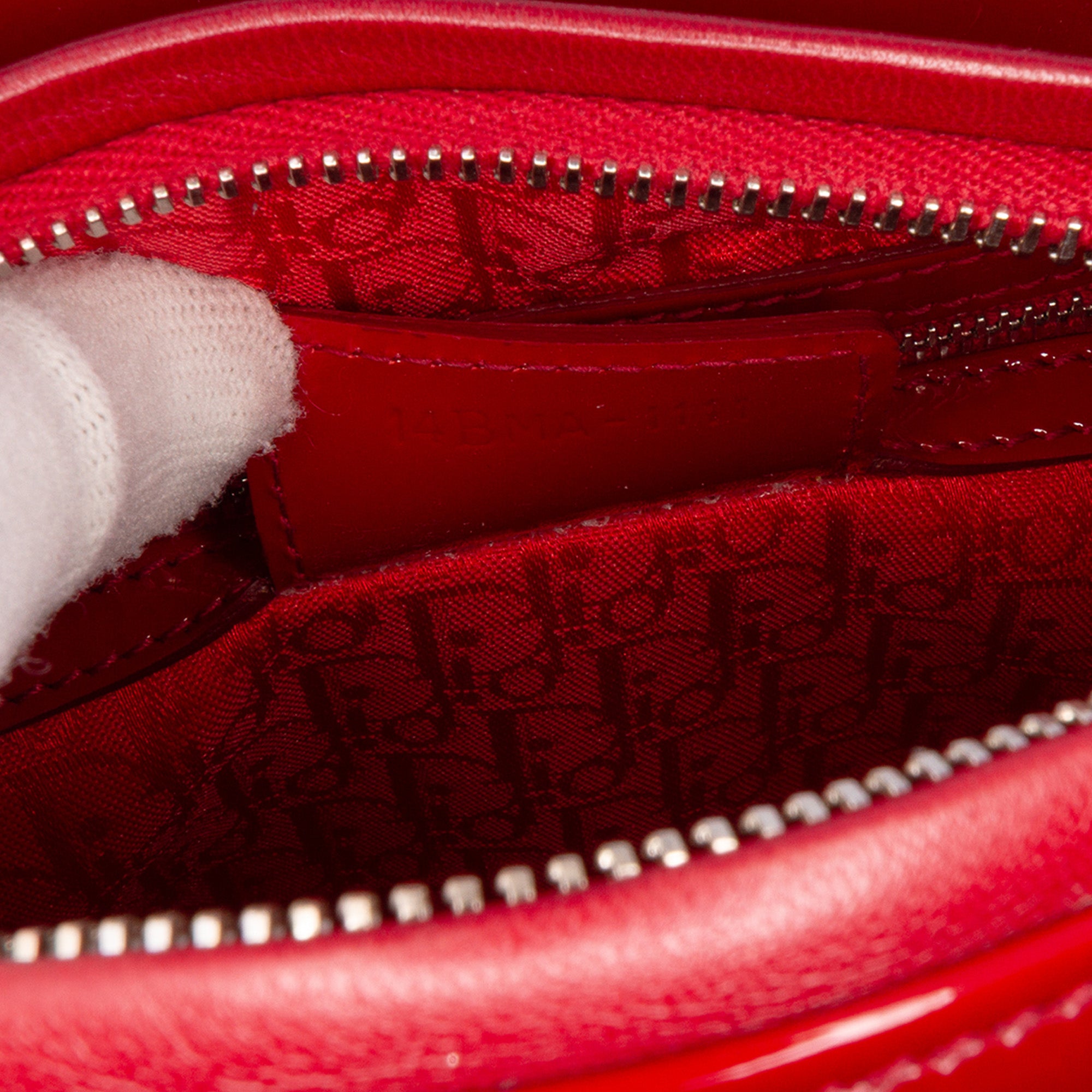 Medium Patent Cannage Lady Dior