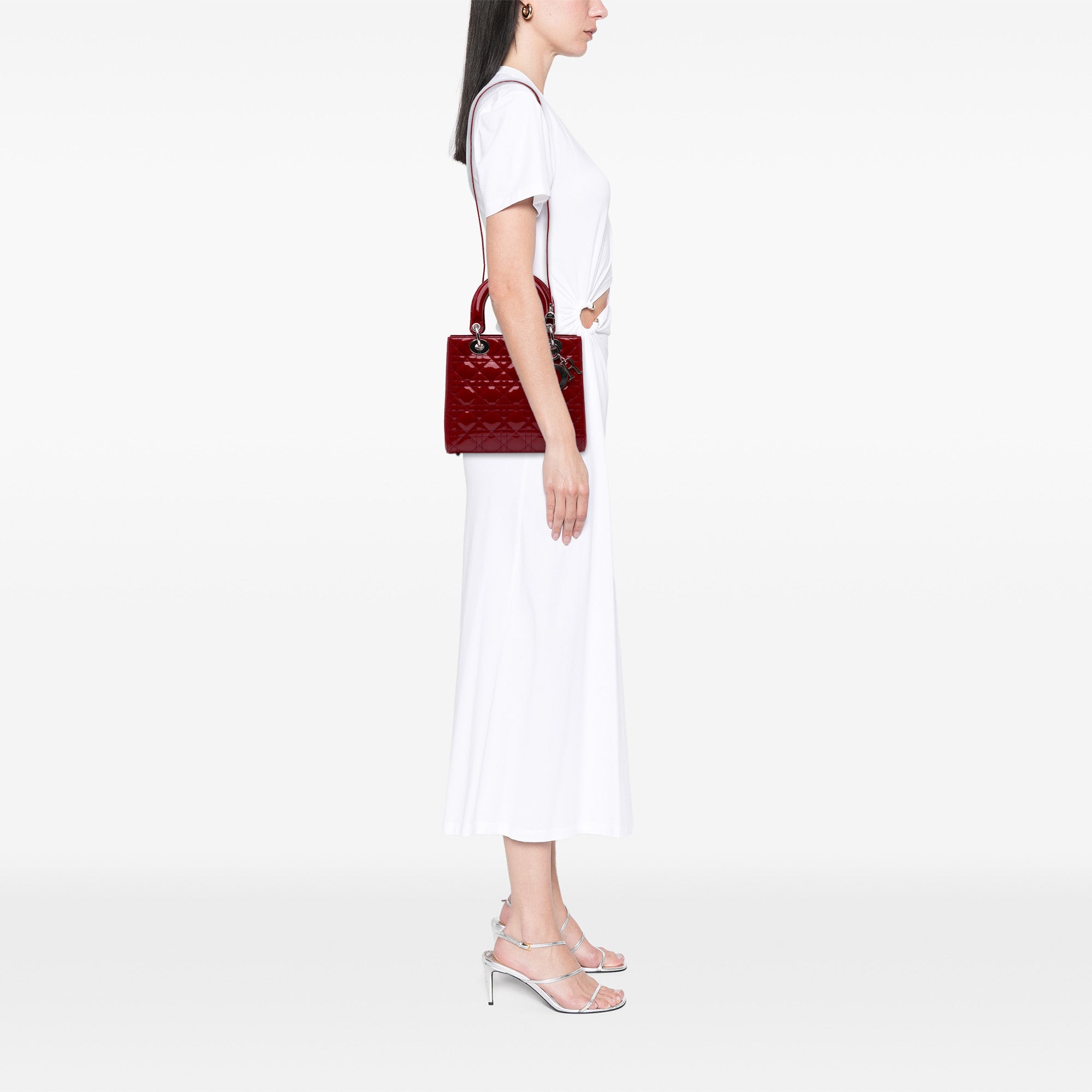 Medium Patent Cannage Lady Dior