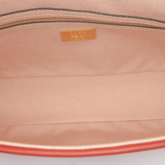 Zucca Embroidered Canvas Baguette Satchel