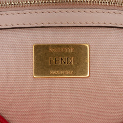 Zucca Embroidered Canvas Baguette Satchel