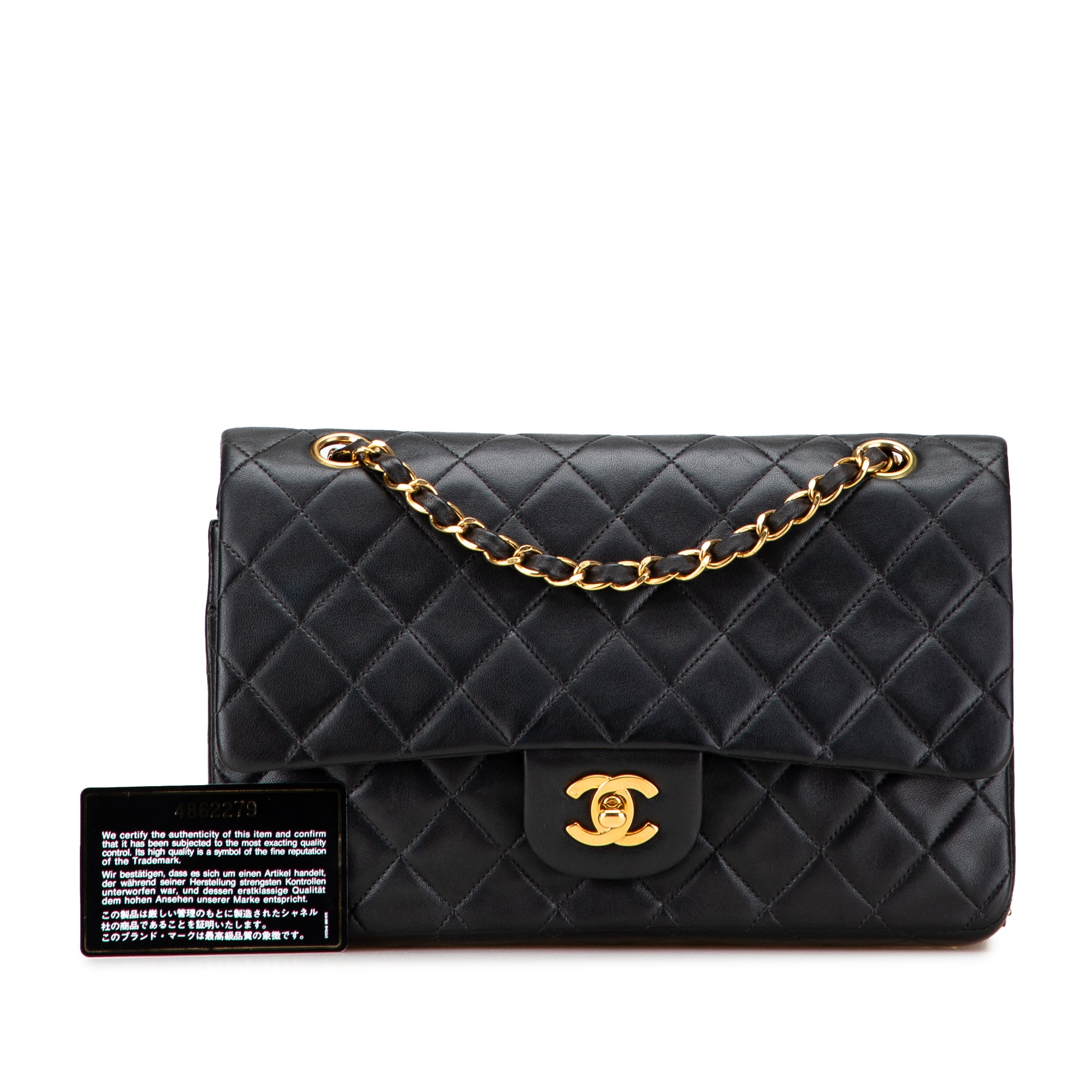 Medium Classic Lambskin Double Flap