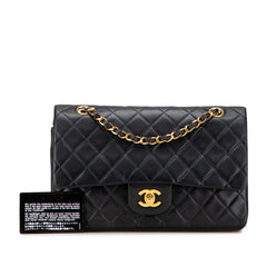 Medium Classic Lambskin Double Flap