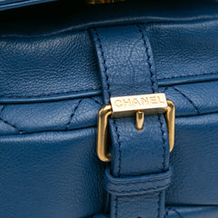 Quilted Grained Calfskin Casual Trip Messenger