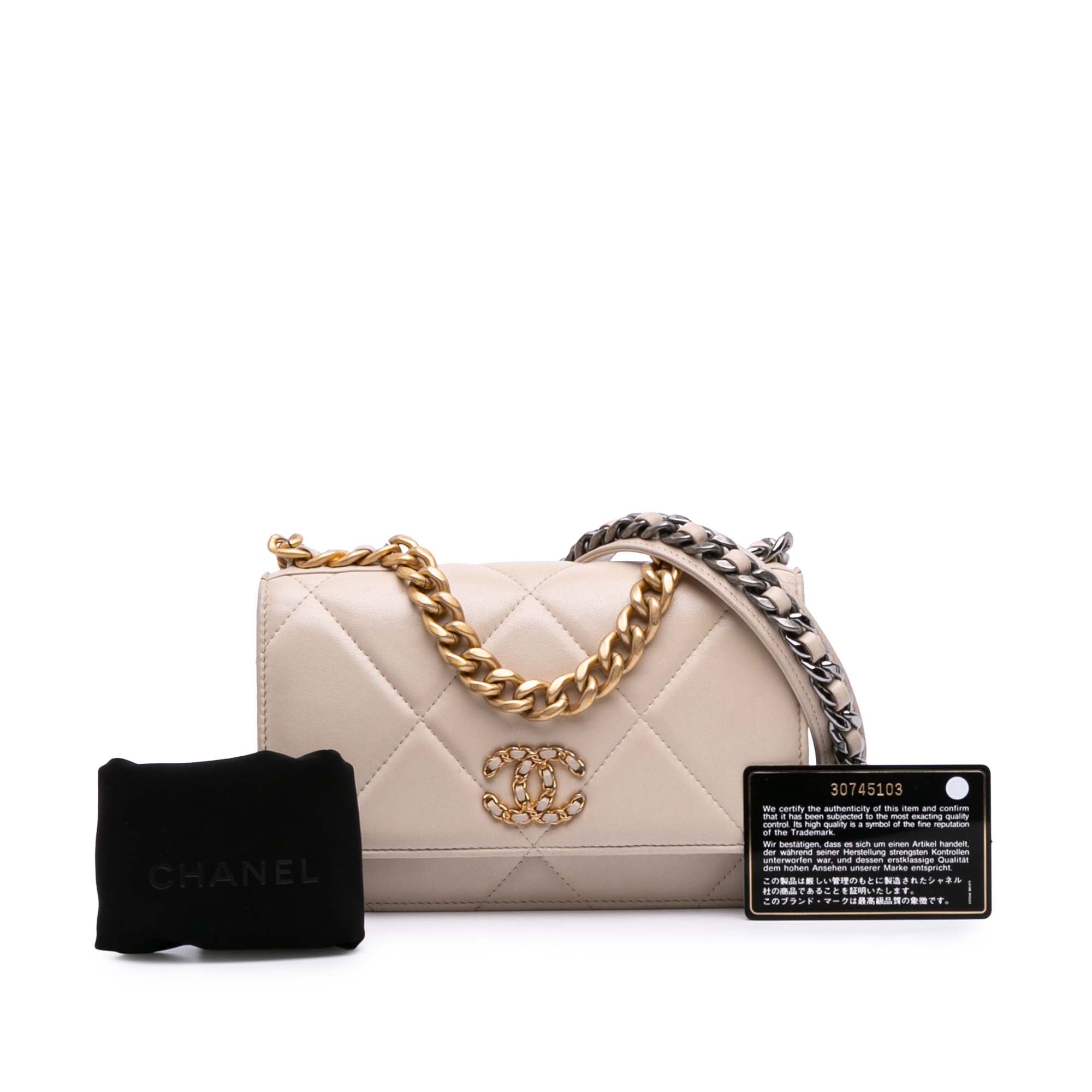 Quilted Lambskin 19 Wallet on Chain