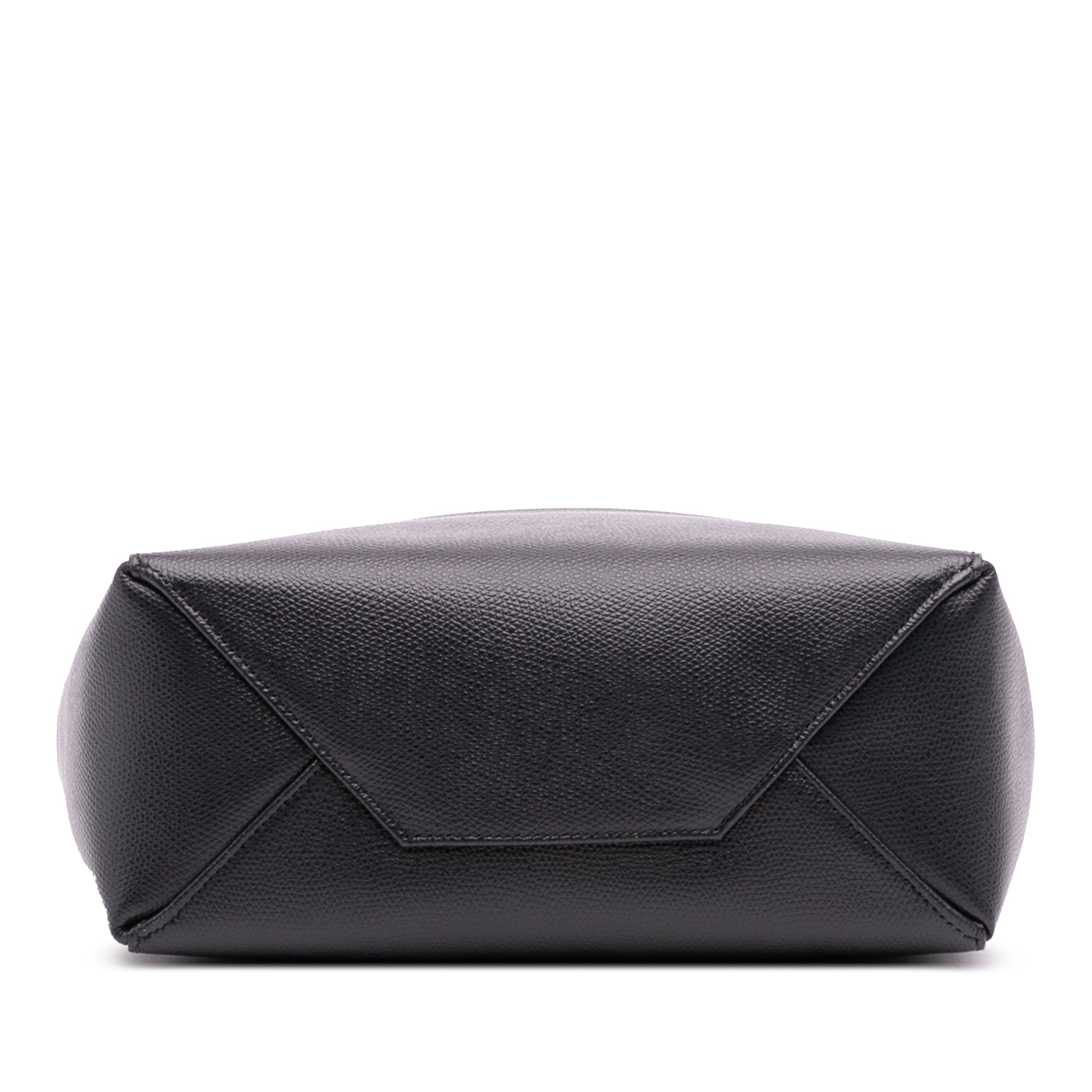 Small Bicolor Grained Calfskin Vertical Cabas Tote