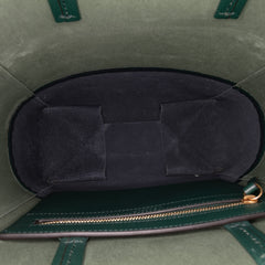 Small Bicolor Grained Calfskin Vertical Cabas Tote