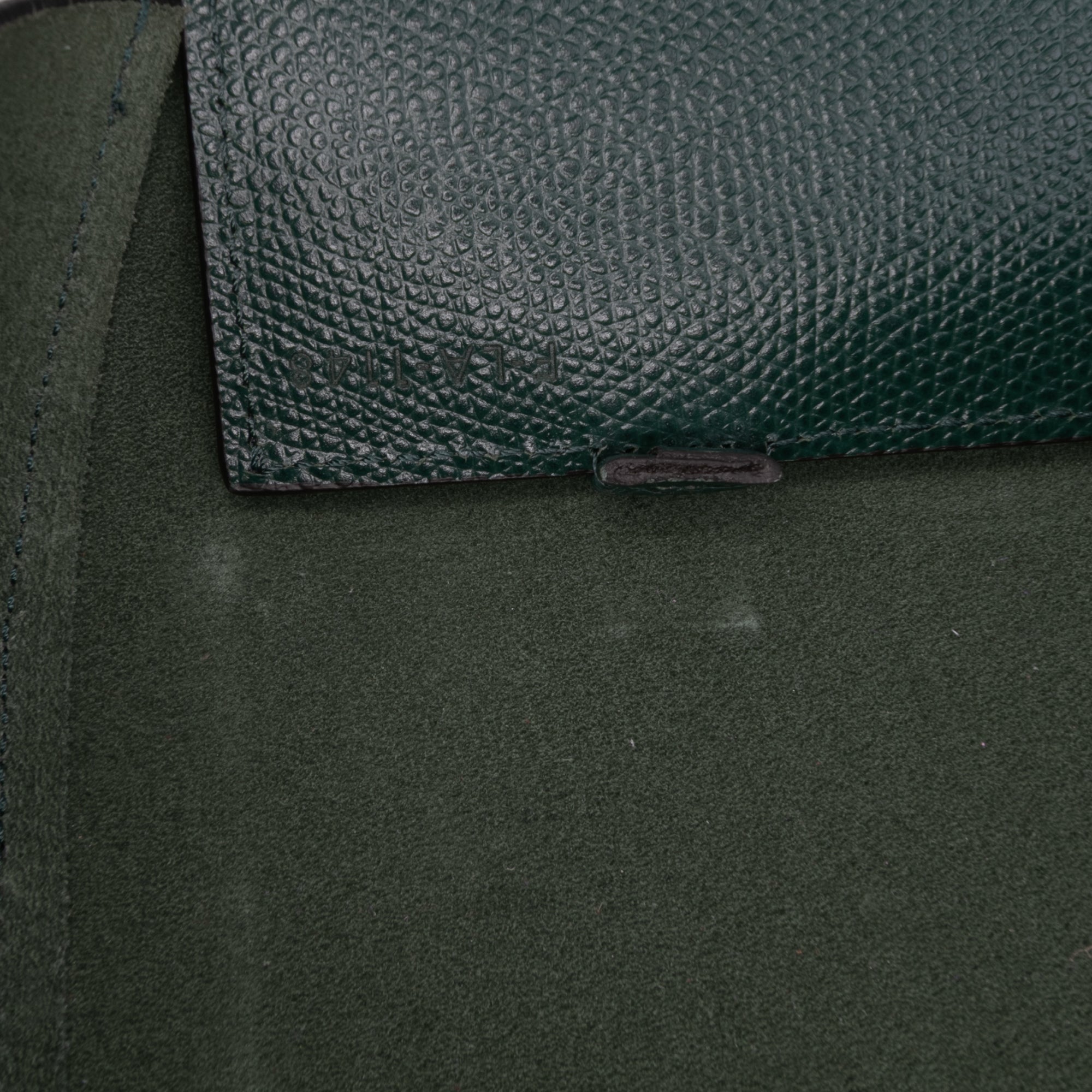 Small Bicolor Grained Calfskin Vertical Cabas Tote