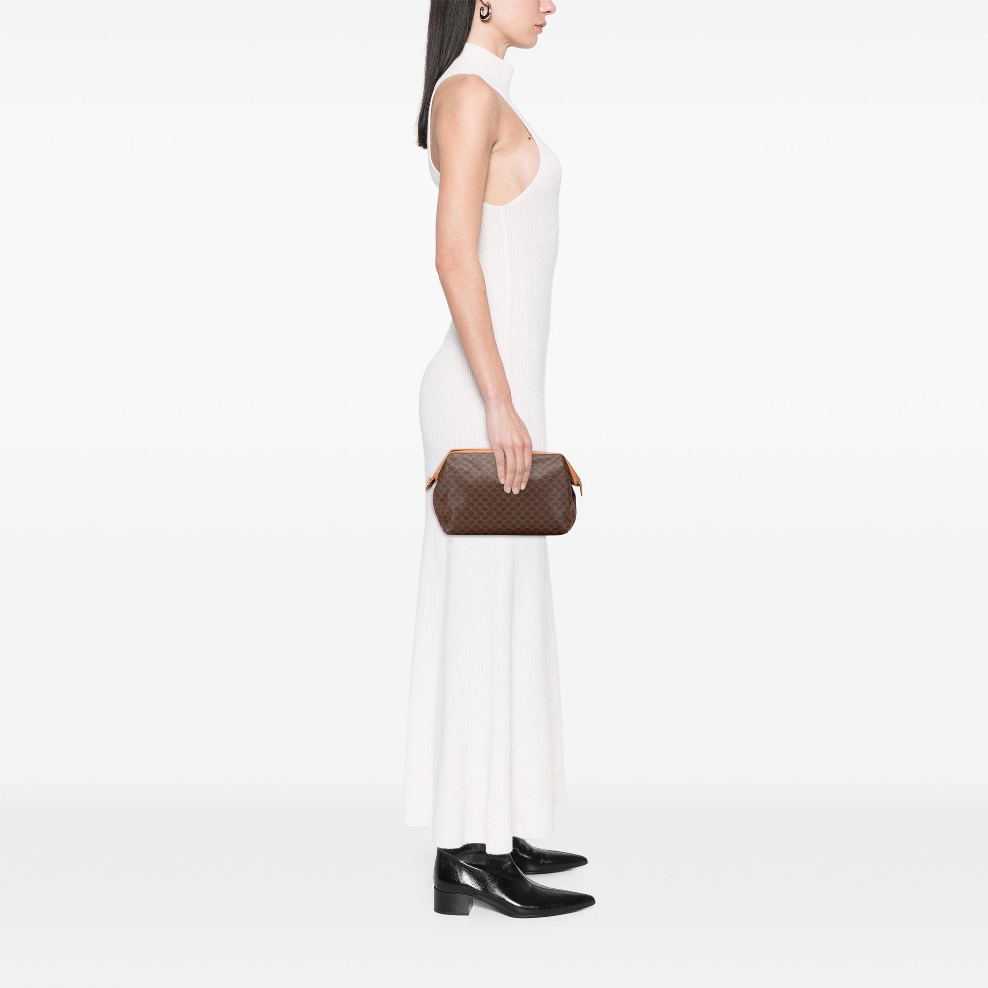 Macadam Coated Canvas Clutch