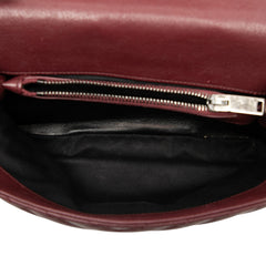 Medium Chevron Sheepskin Monogram College Satchel