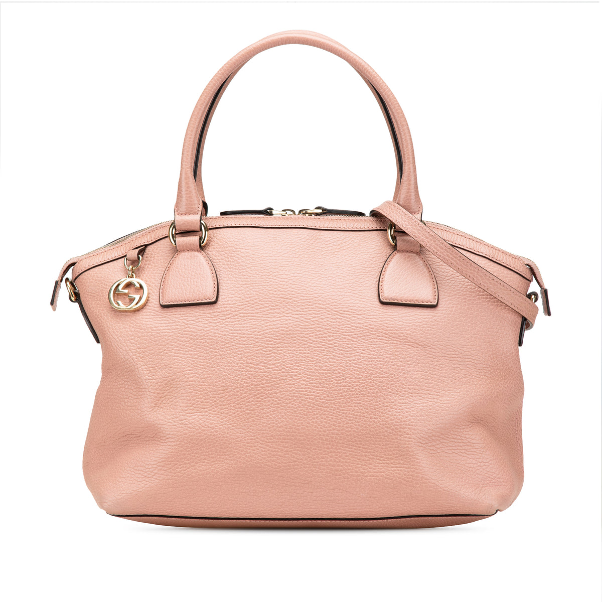 Medium Leather GG Charm Dome Satchel