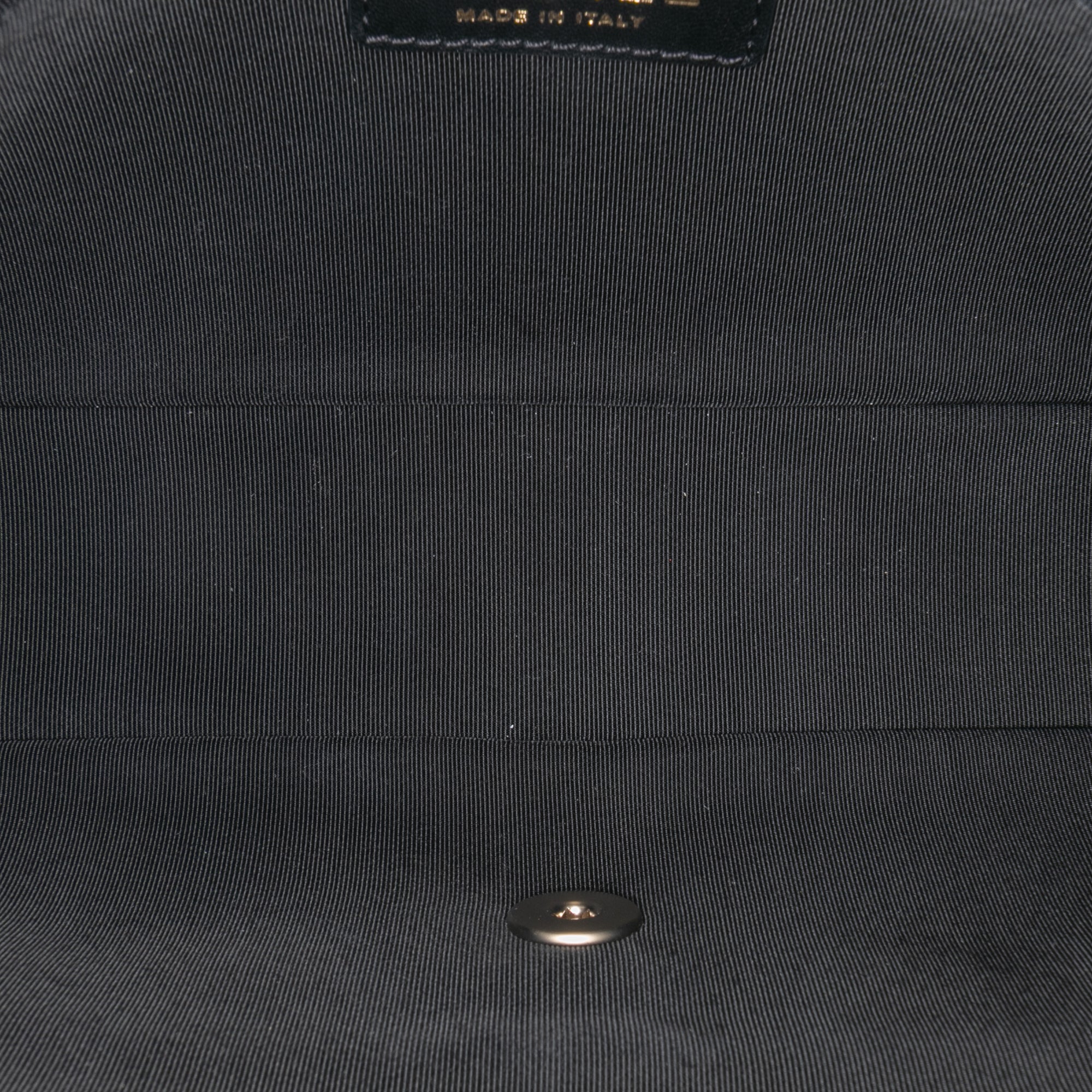 Medium Bicolor Calfskin Graphic Flap