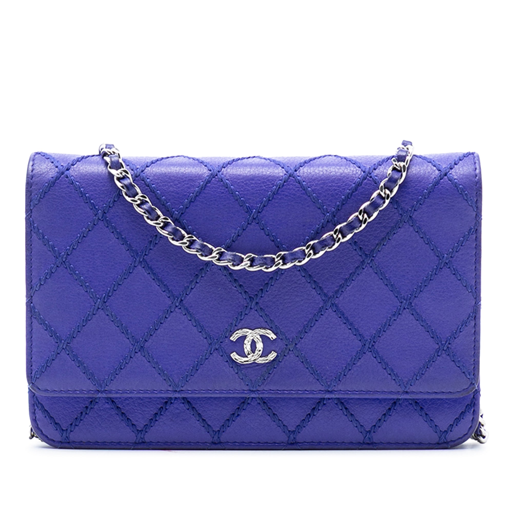 CC Quilted Calfskin Fancy Wallet On Chain