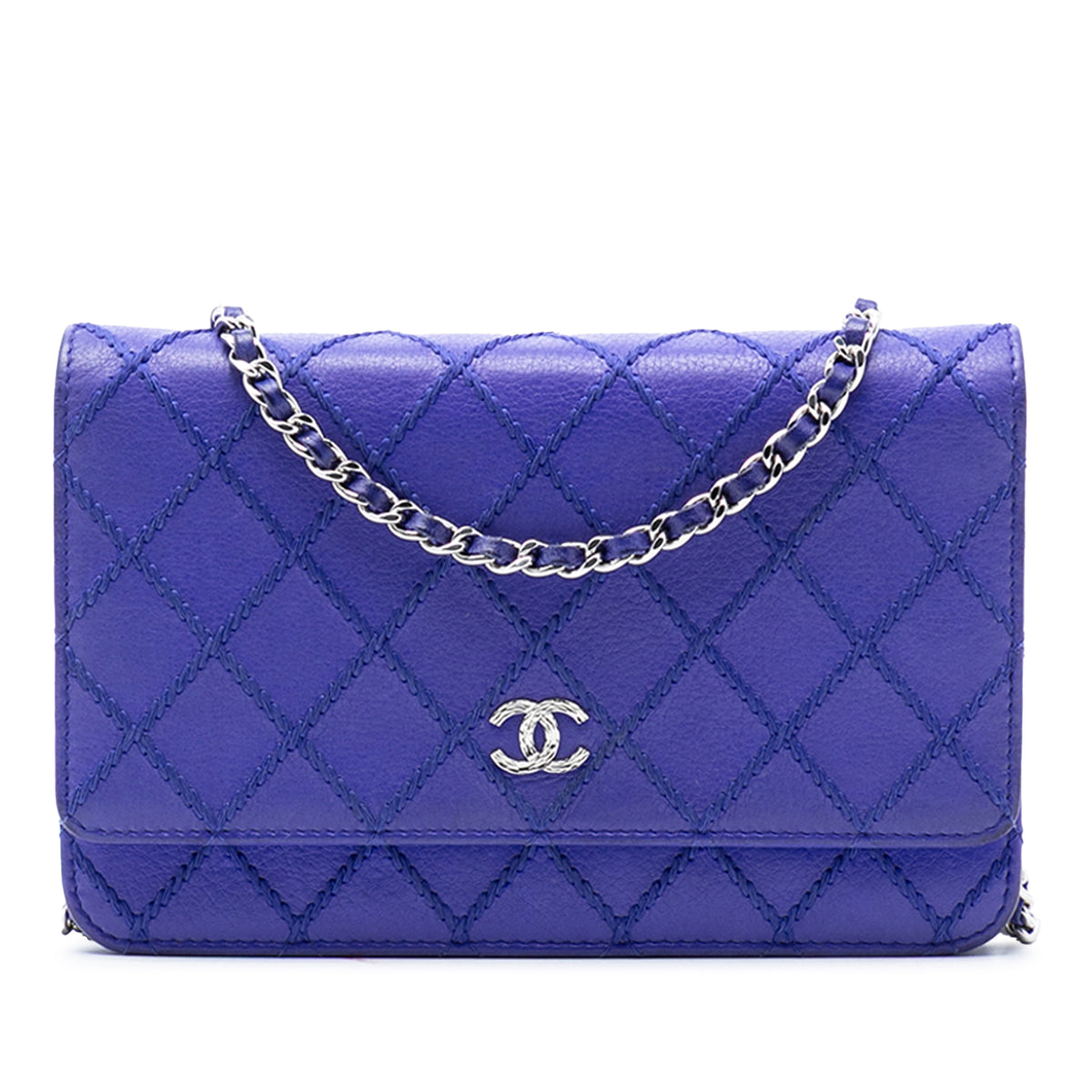 CC Quilted Calfskin Fancy Wallet On Chain