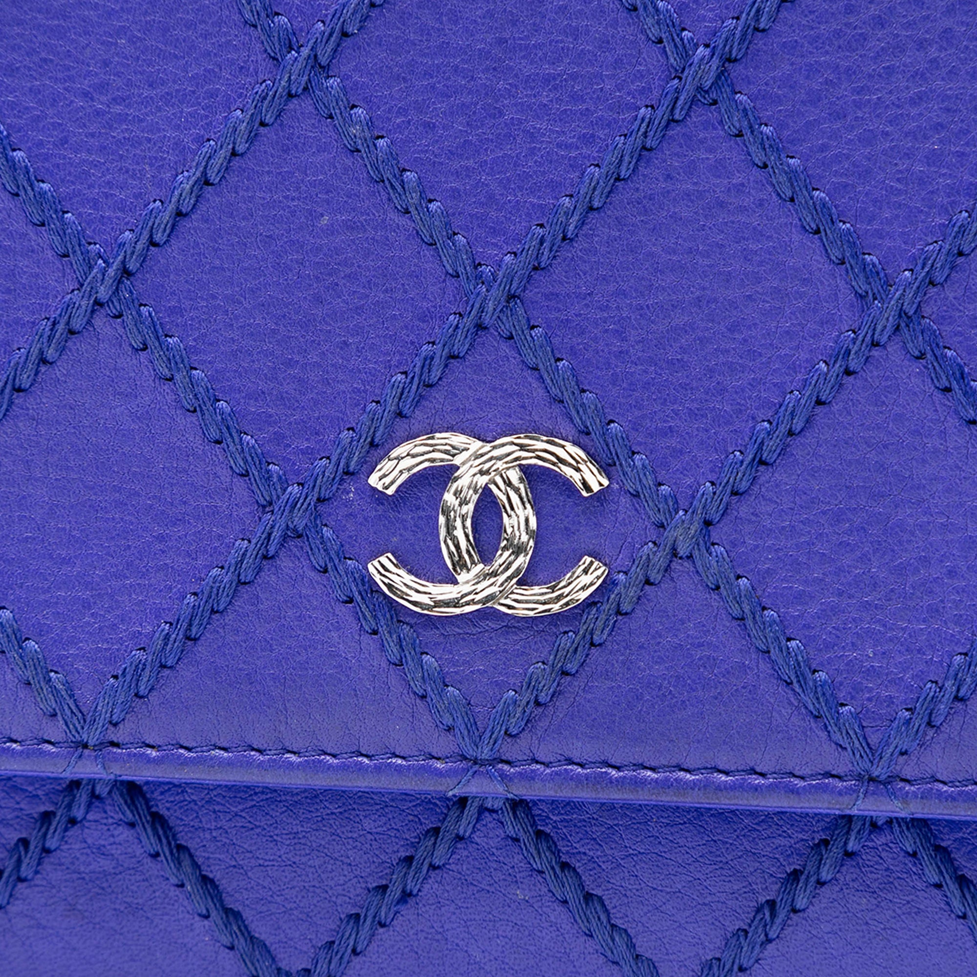 CC Quilted Calfskin Fancy Wallet On Chain