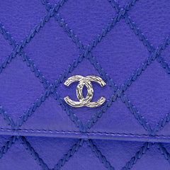 CC Quilted Calfskin Fancy Wallet On Chain