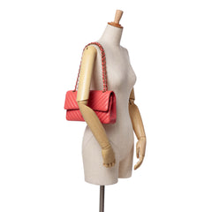 Medium Classic Chevron Lambskin Double Flap