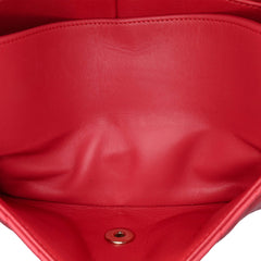 Medium Classic Chevron Lambskin Double Flap