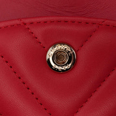 Medium Classic Chevron Lambskin Double Flap