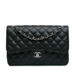 Jumbo Classic Caviar Double Flap