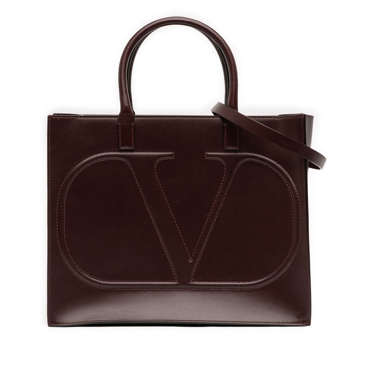 Medium Leather VLogo Walk Tote