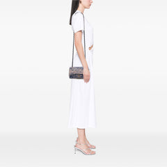 Mini Rectangular Multicolor Classic Denim Single Flap