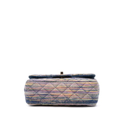 Mini Rectangular Multicolor Classic Denim Single Flap