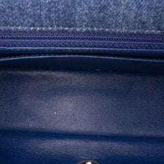 Mini Rectangular Multicolor Classic Denim Single Flap