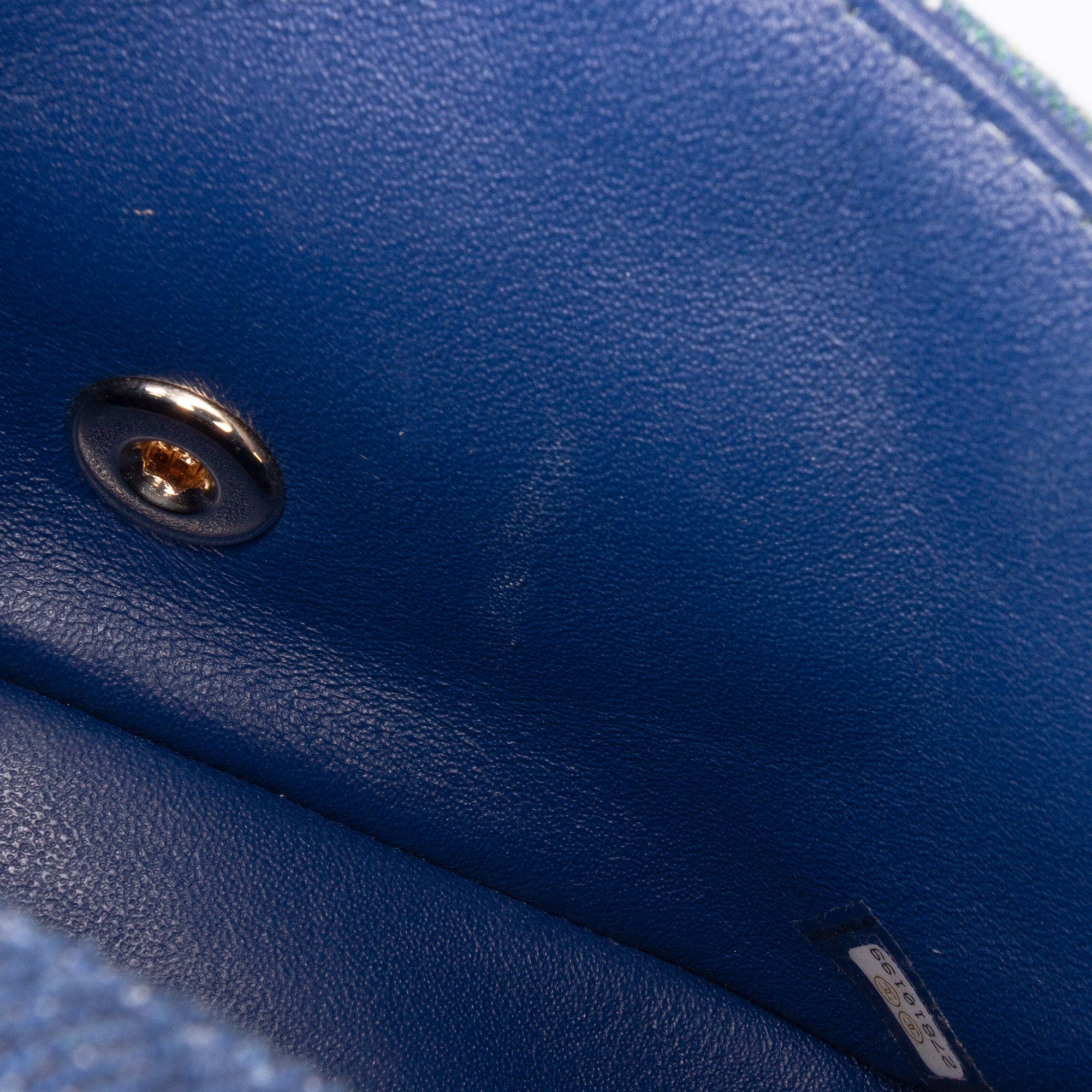 Mini Rectangular Multicolor Classic Denim Single Flap