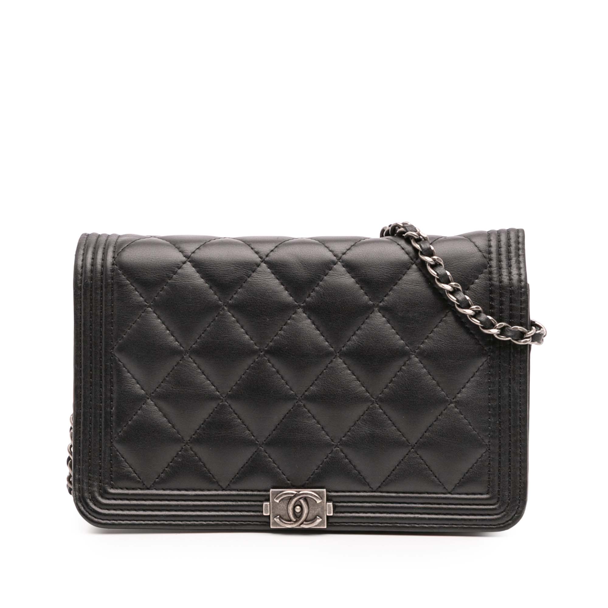 Quilted Lambskin Boy Wallet On Chain