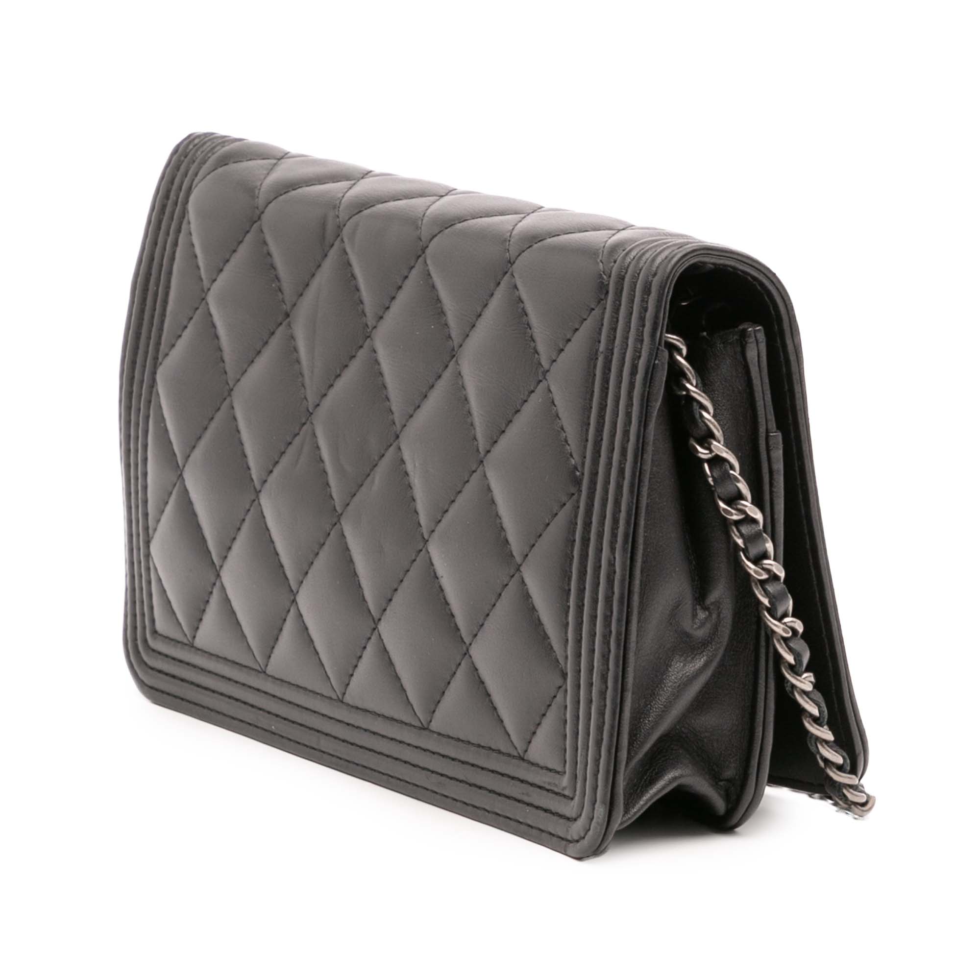 Quilted Lambskin Boy Wallet On Chain