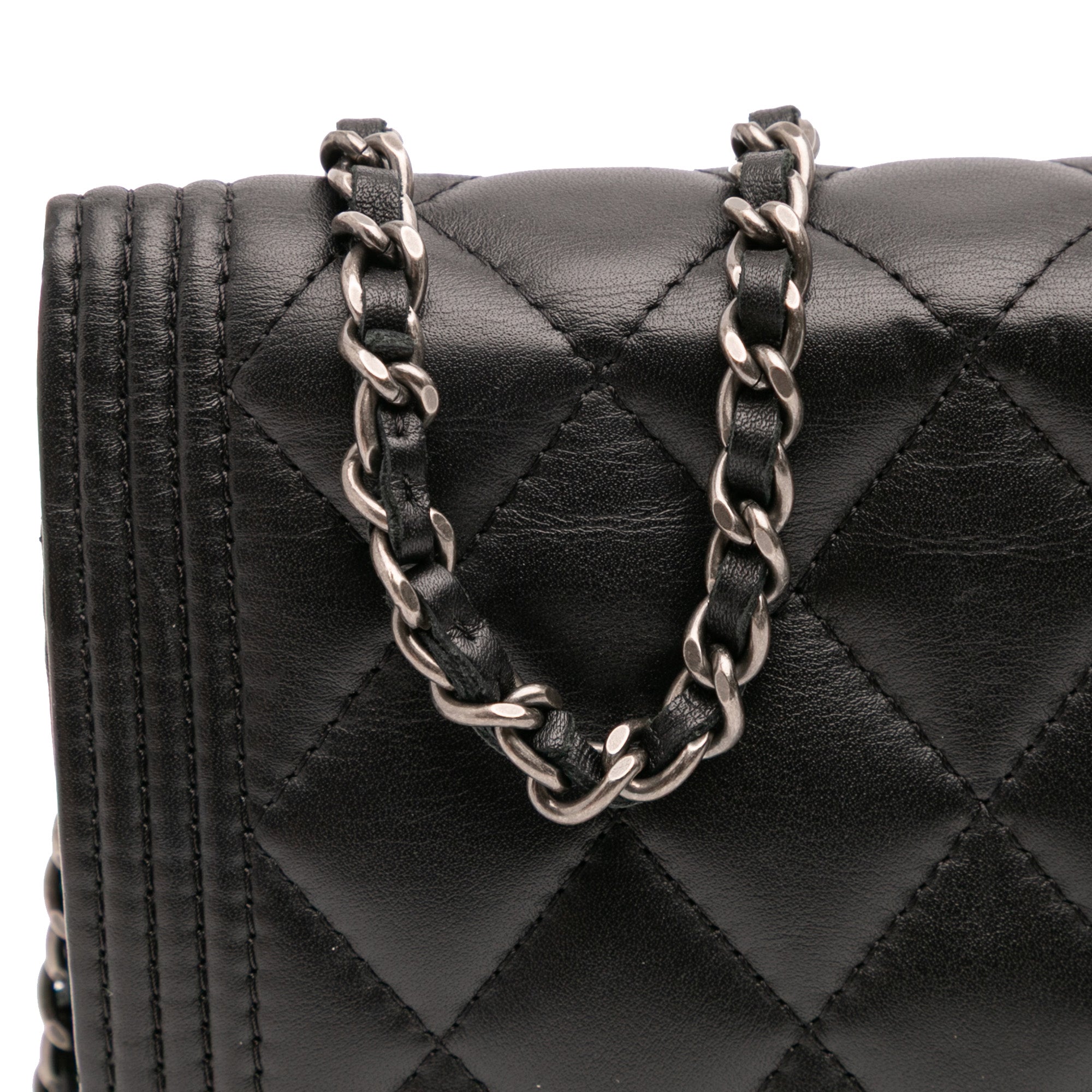 Quilted Lambskin Boy Wallet On Chain