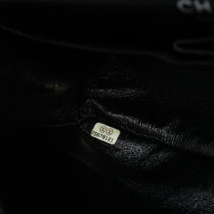 Small Classic Chevron Patent So Black Double Flap