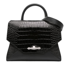 Croc Embossed Calfskin Obsedia Satchel