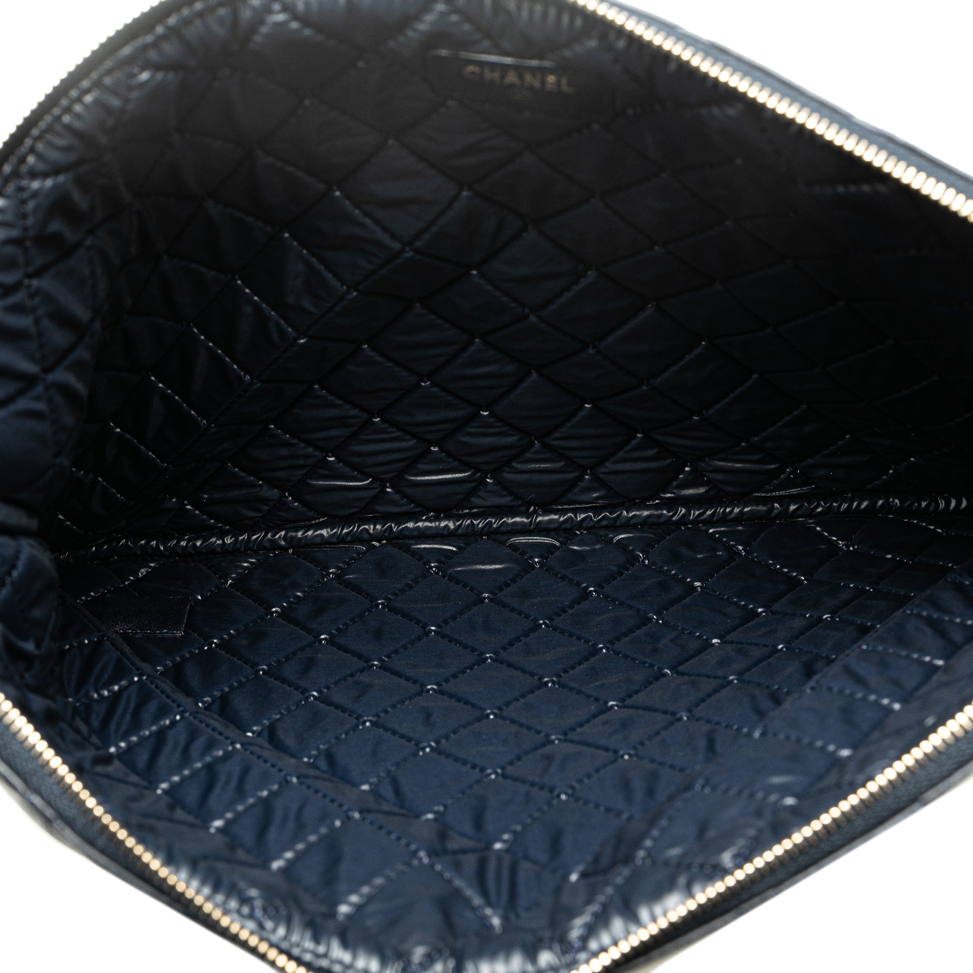 Large Quilted Lambskin O Case Clutch