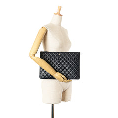 Large Quilted Lambskin O Case Clutch