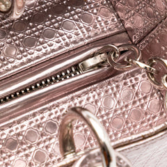Medium Metallic Patent Microcannage Lady Dior