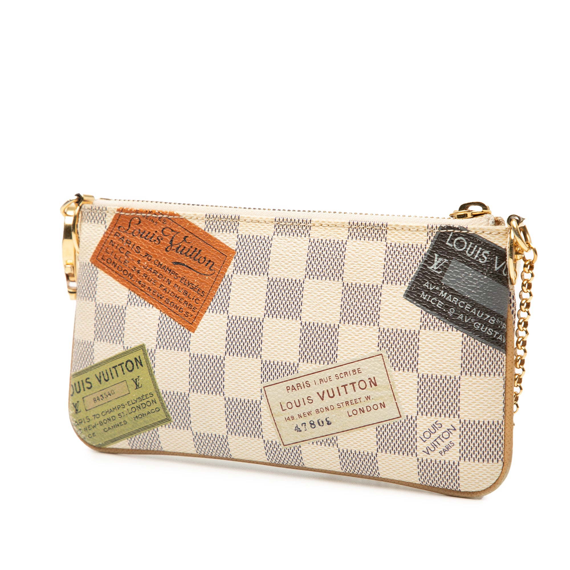 Damier Azur Pochette Milla Trunks Labels MM