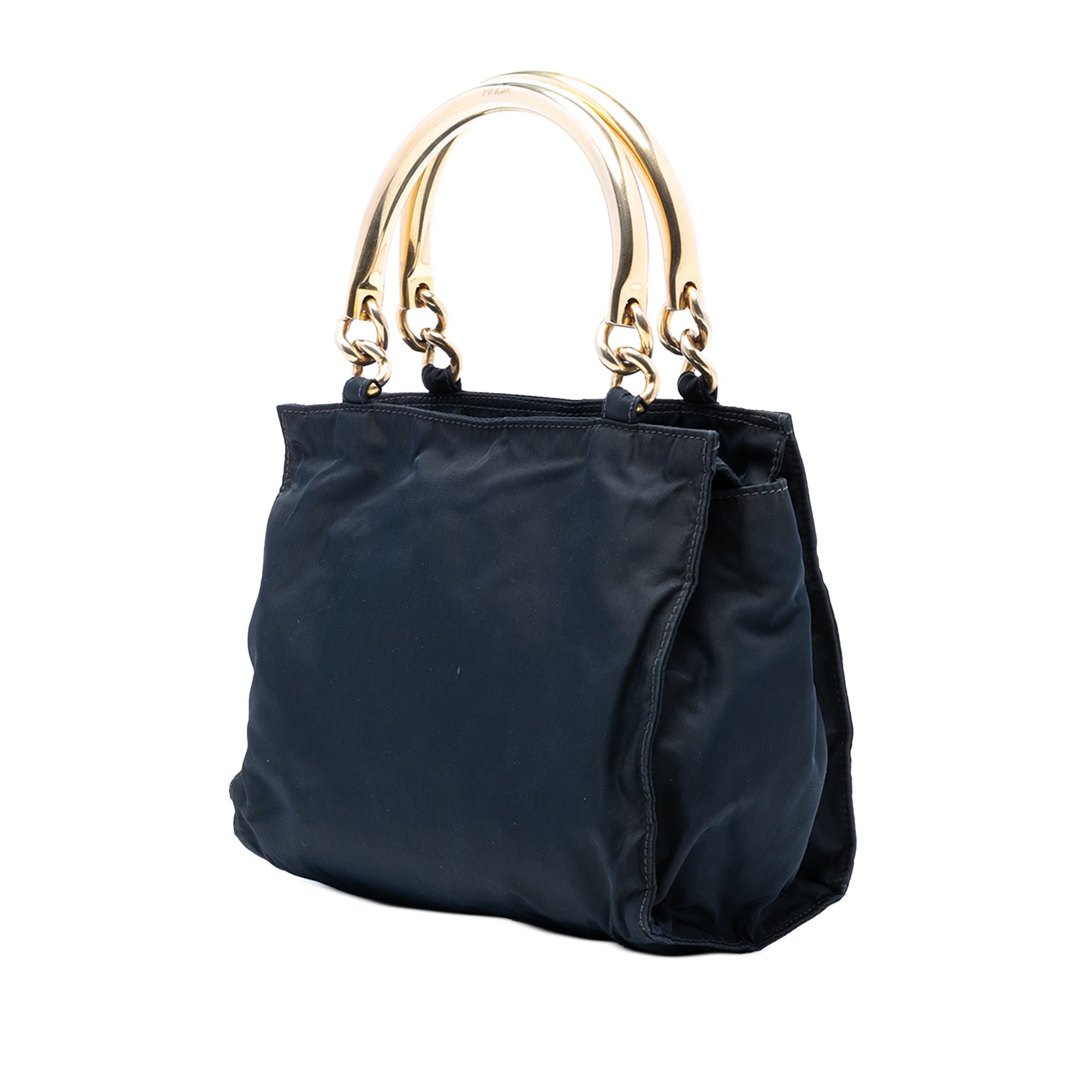 Tessuto Metal Handle Bag