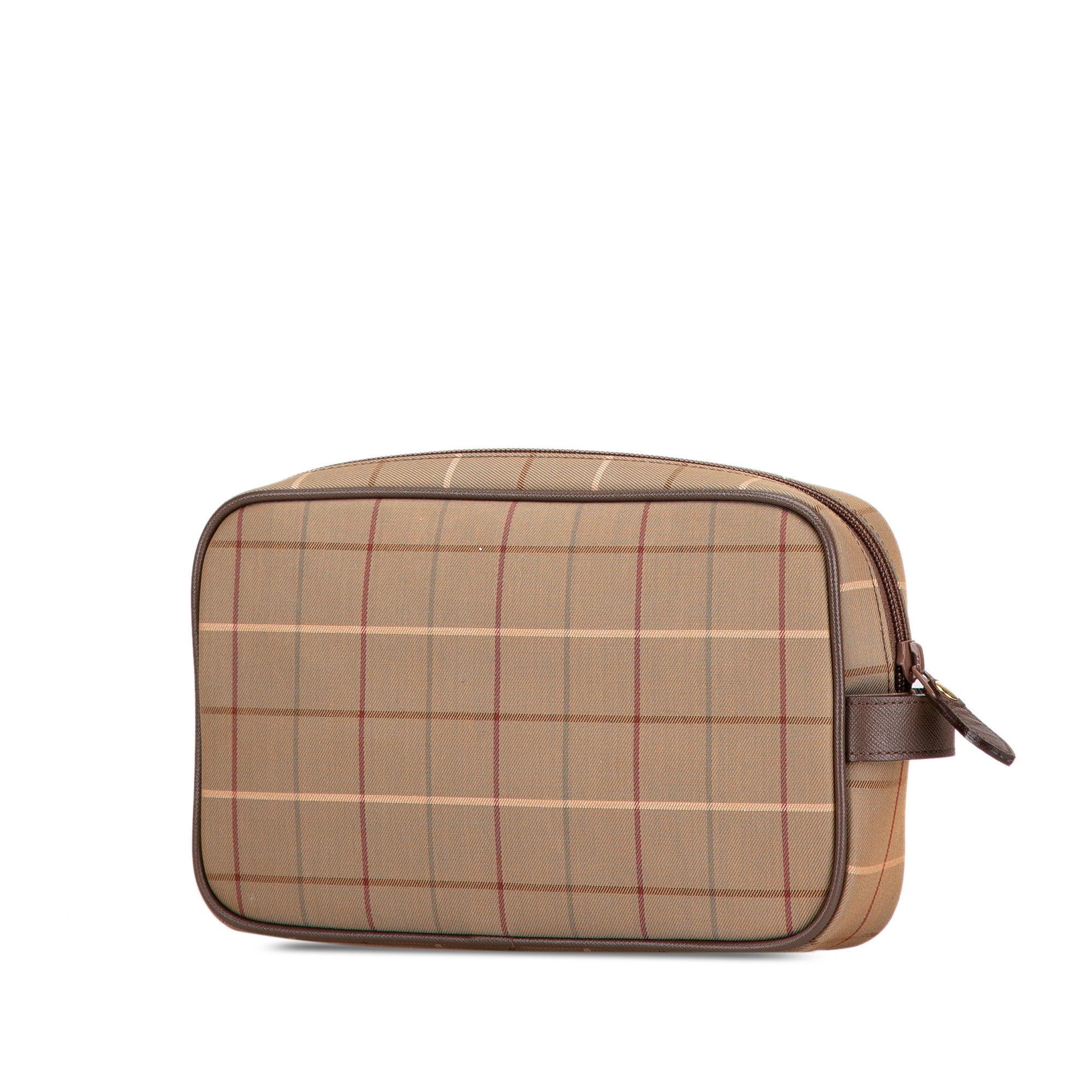 Vintage Check Canvas Clutch