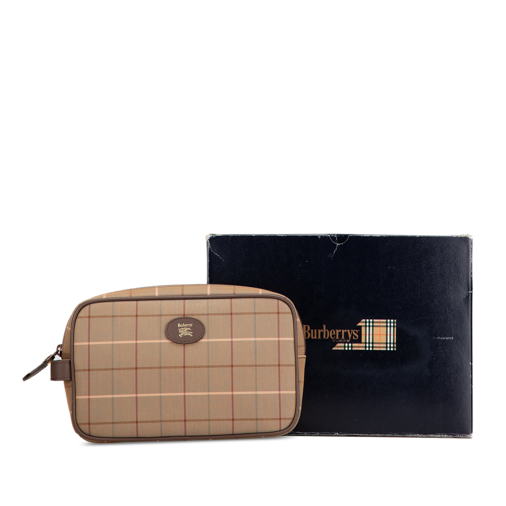 Vintage Check Canvas Clutch